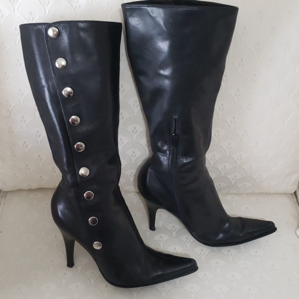 Nine West Black Leather Boots  - sz 6